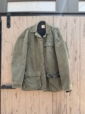 Carhartt Olive Green Canvas Field Jacket